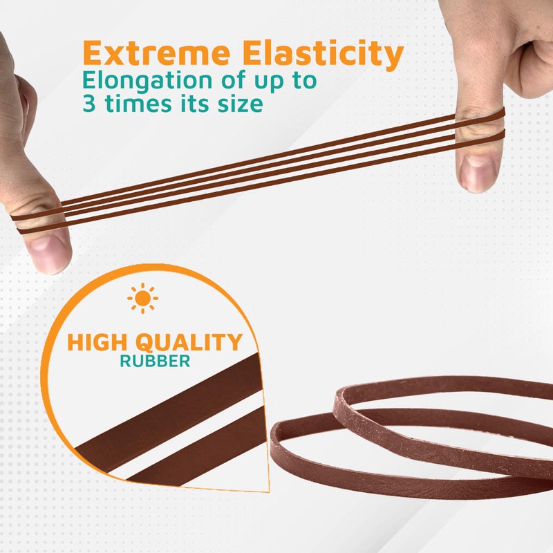 PlasticMill Rubber Bands - #33 Size - Brown Rubberbands - 1LB/500 Count. - Image 3